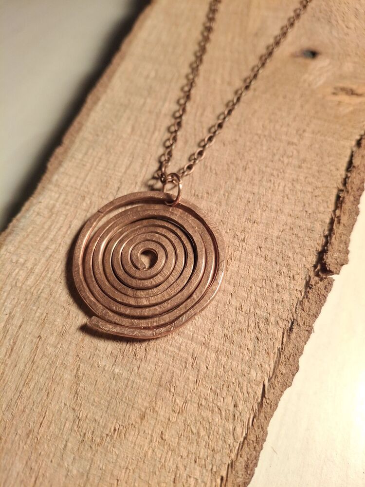 PH088 Bakır Spiral Döngü Kolye