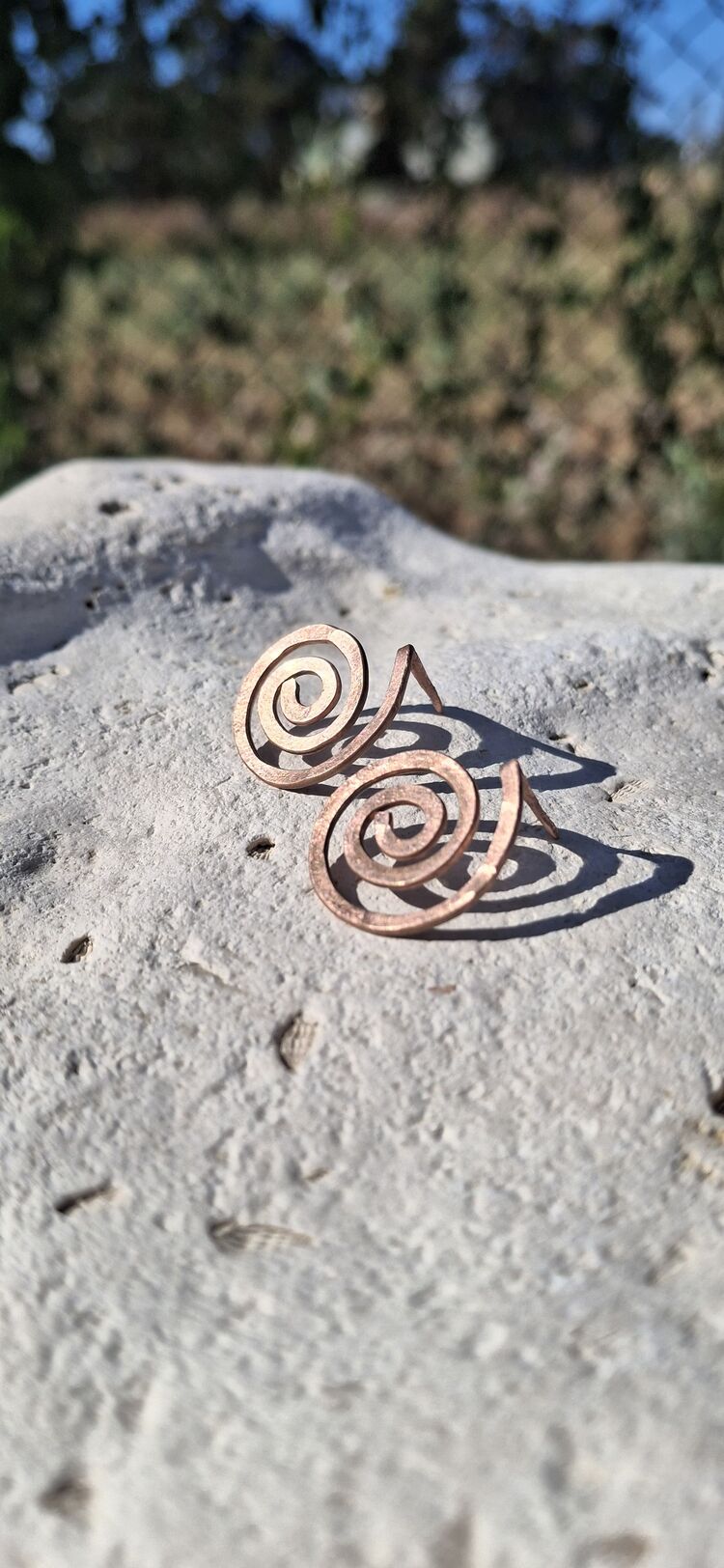 PH146 Bakır Orta Spiral Küpe