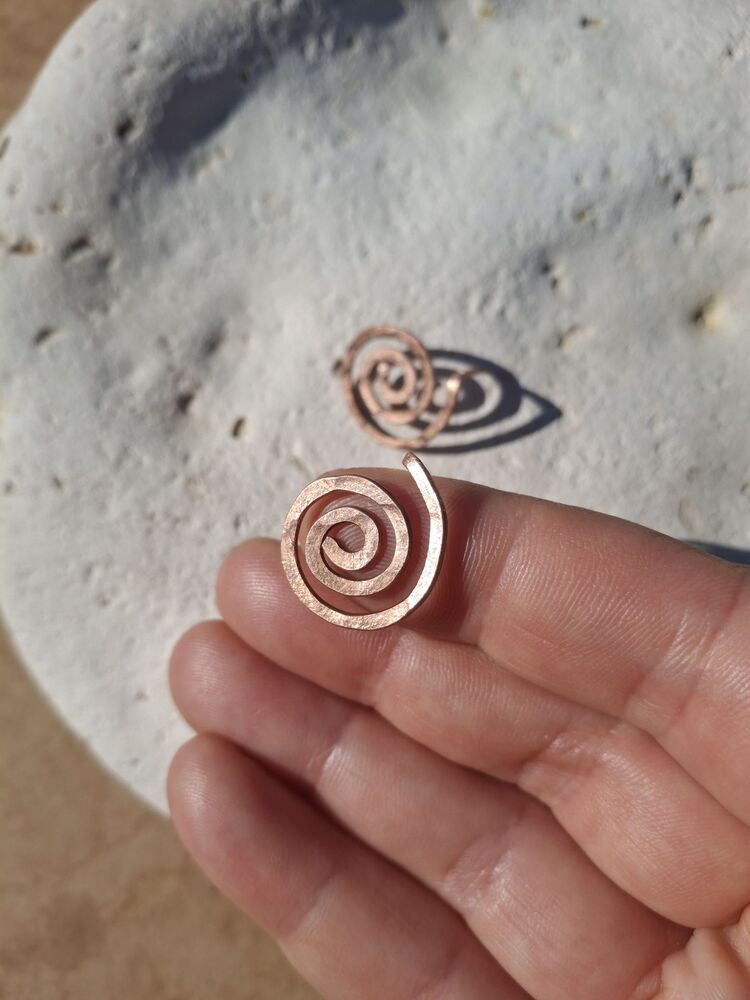 PH146 Bakır Orta Spiral Küpe
