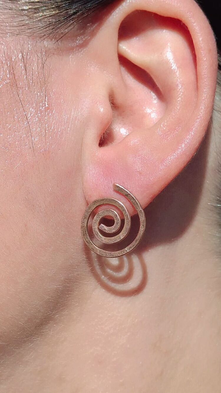 PH146 Bakır Orta Spiral Küpe