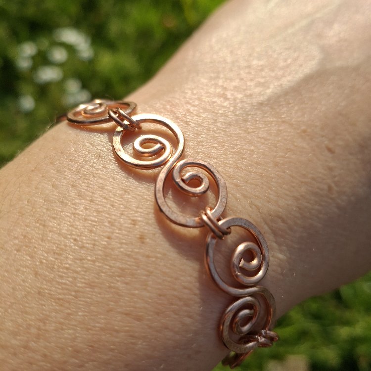 PH192 Bakır Kenetli Spiral Bileklik