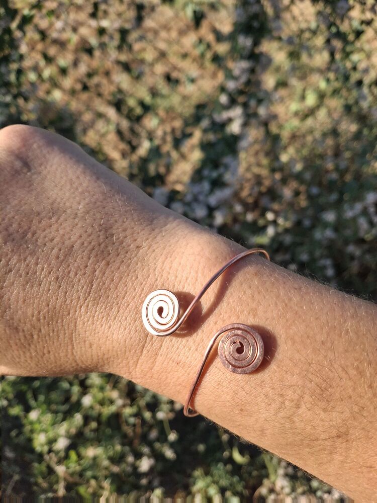 PH140 Bakır İkiz Spiral Bileklik