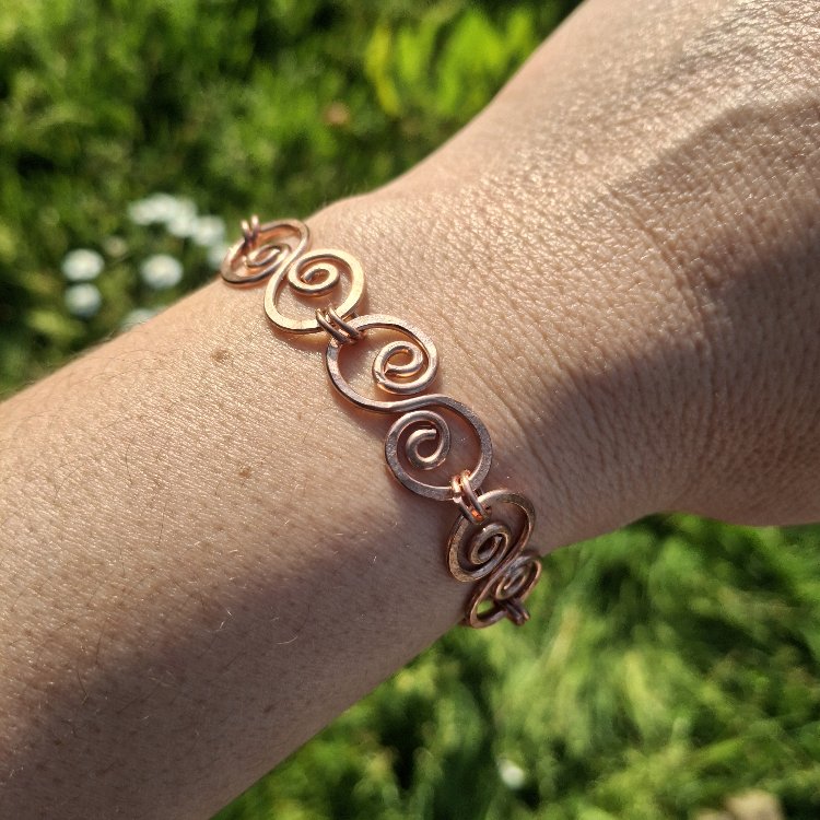 PH192 Bakır Kenetli Spiral Bileklik