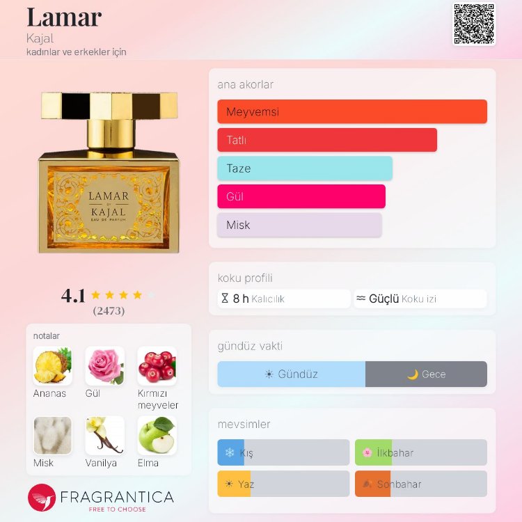 Lamar Kajal Edp Unisex Parfüm 100ml