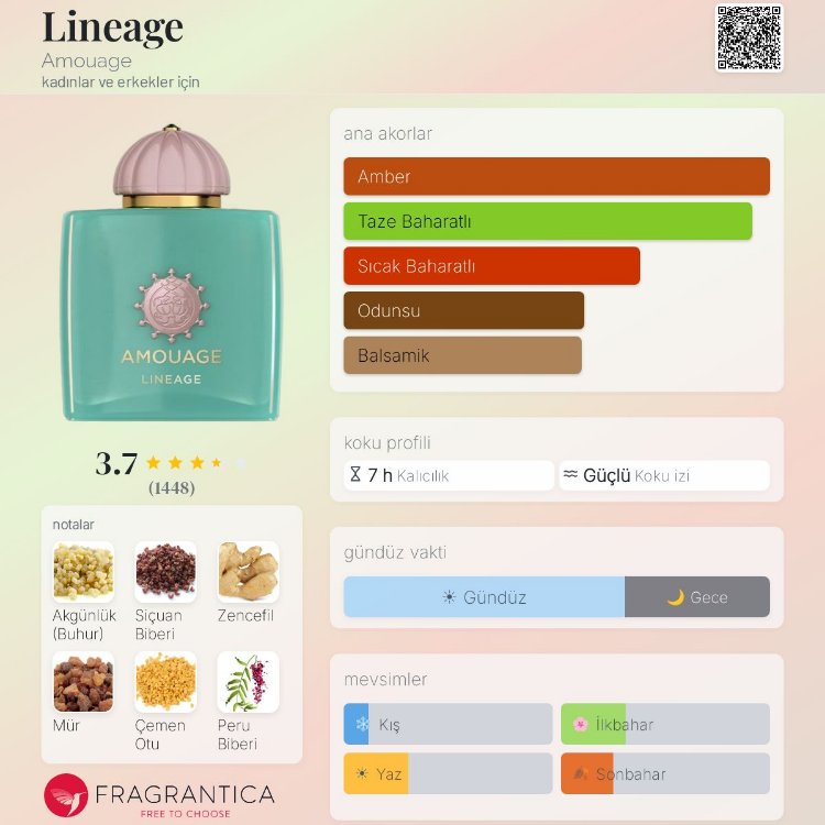 Amouage Lineage Edp Unisex Parfüm 100ml