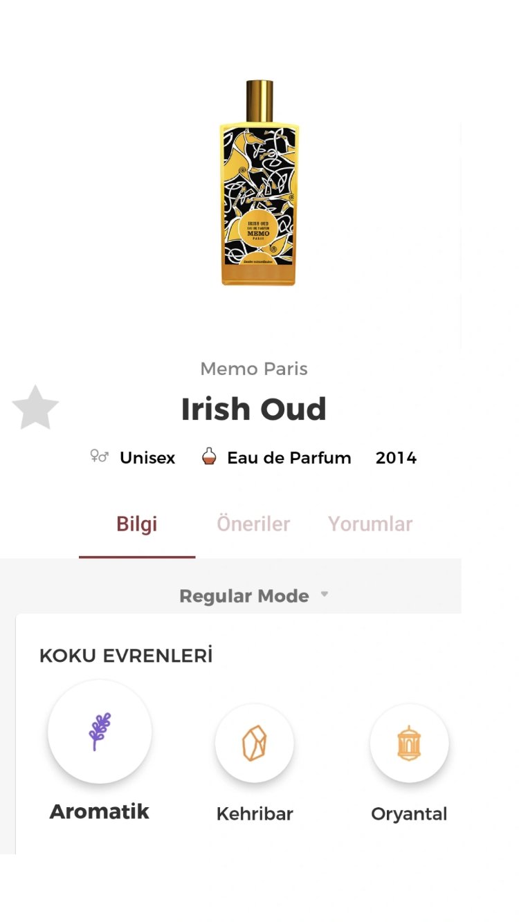 Memo İrish Oud Edp Unisex Parfüm 75ml