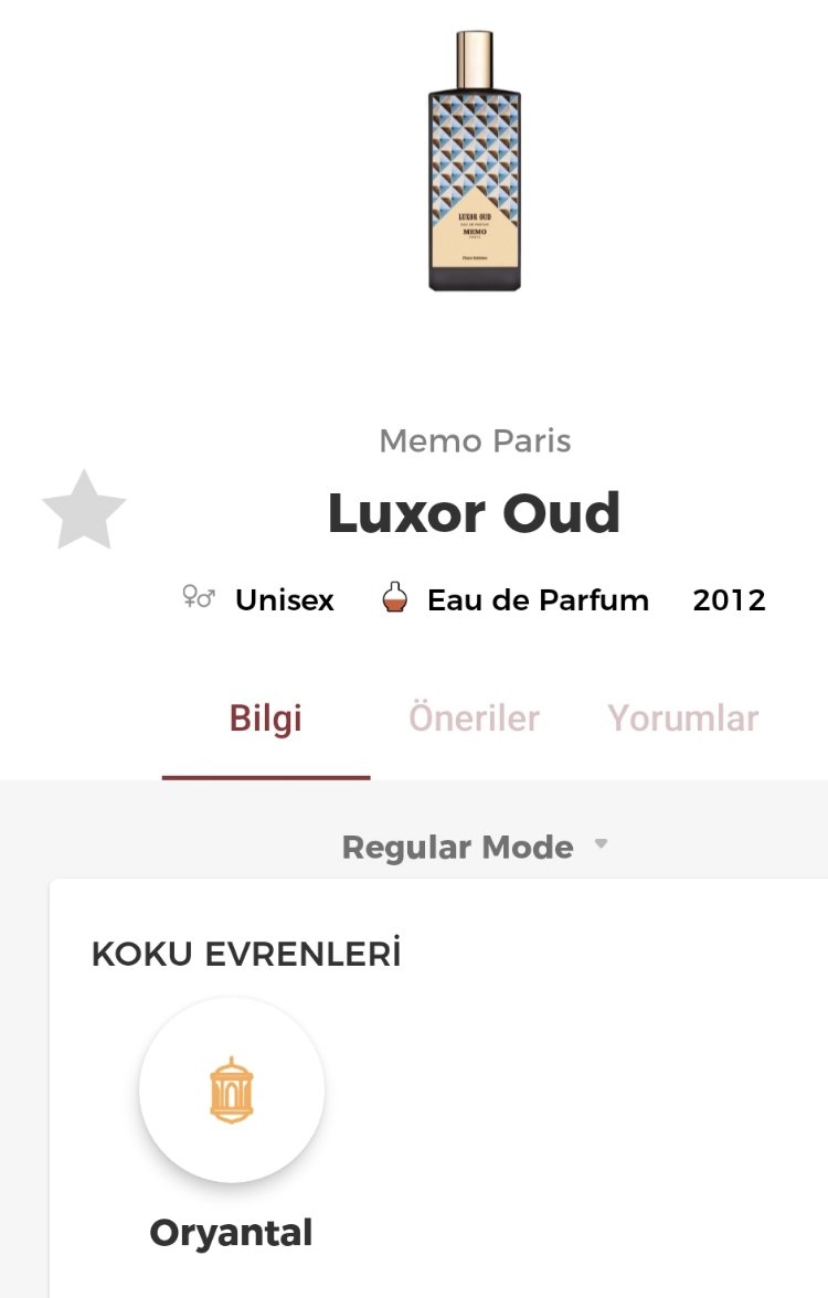 Memo Luxor Oud Edp Unisex Parfüm 75ml