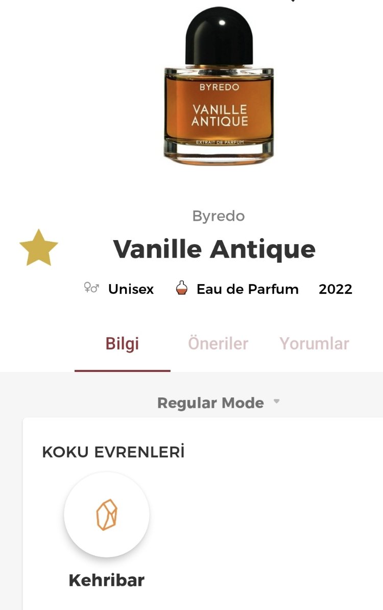 Byredo Vanille Antique Edp Unisex Parfüm 100ml