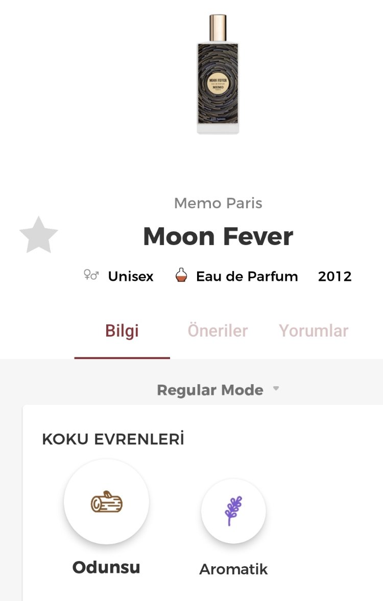 Memo Moon Fever Edp Unisex Parfüm 75ml