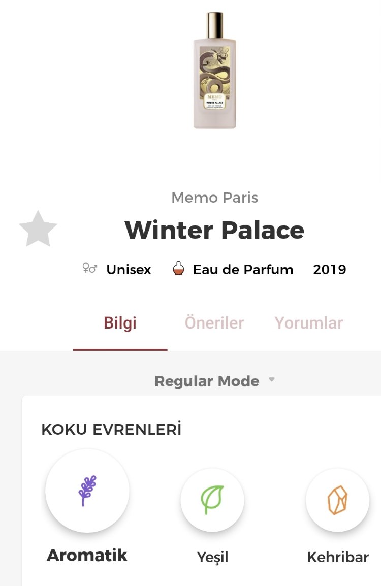 Memo Winter Palace Edp Unisex Parfüm 75ml
