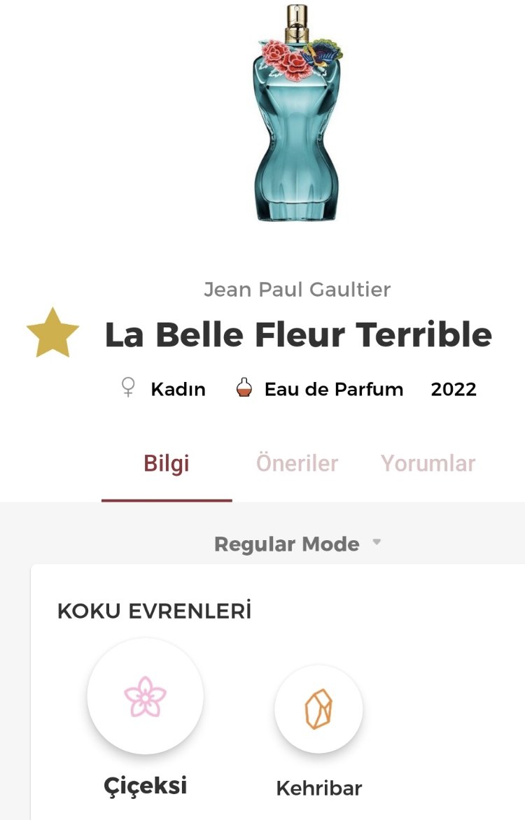 Jean Paul Gaultier La Belle Fleur Terrible Edp Kadın Parfümü 125ml