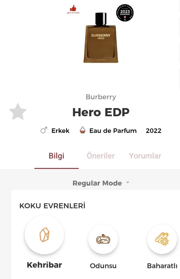 Burberry Hero Edp Erkek Parfümü 100ml
