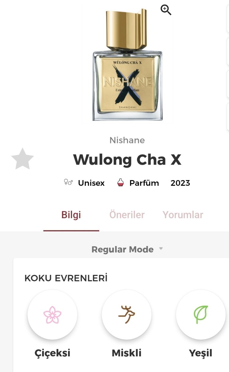 Nishane Wulong Cha X Edp Unisex Parfüm 100ml