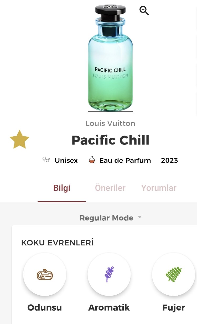 Louis Vuitton Pacific Chill Edp Unisex Parfüm 100ml