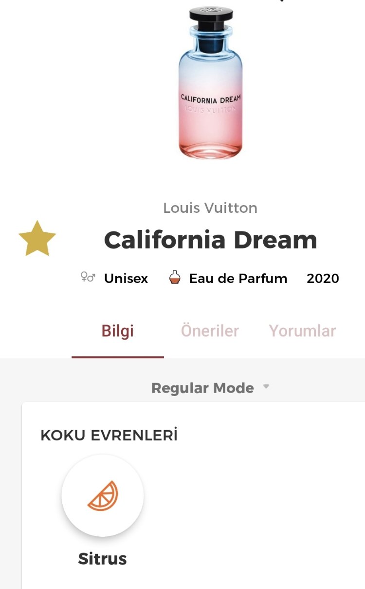 Louis Vuitton California Dream Edp Unisex Parfüm 100ml 