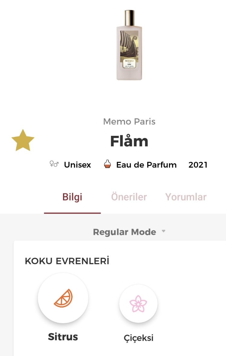 Memo Flam Edp Unisex Parfüm 75ml
