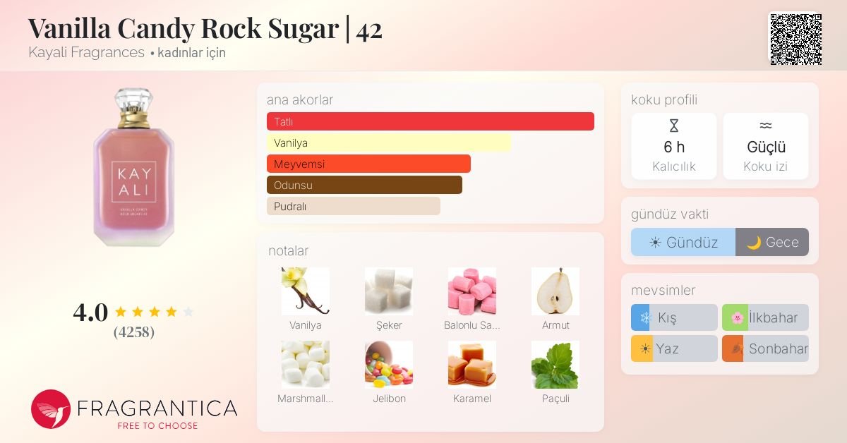 Kayali Vanilla Candy Rock Sugar | 42 Edp Unisex Parfüm 100ml