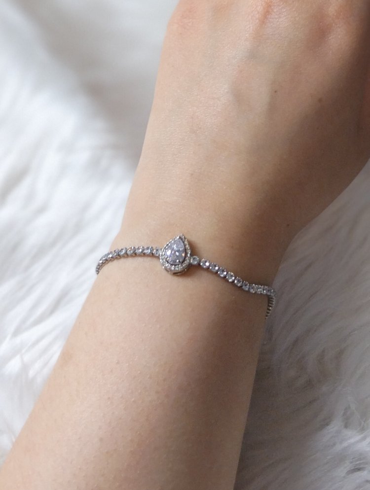 Silver Damla Zirkon Bileklik