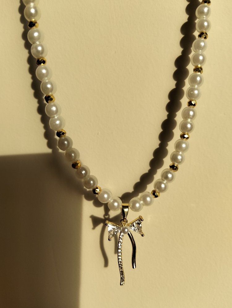 Pearl Bow Kolye