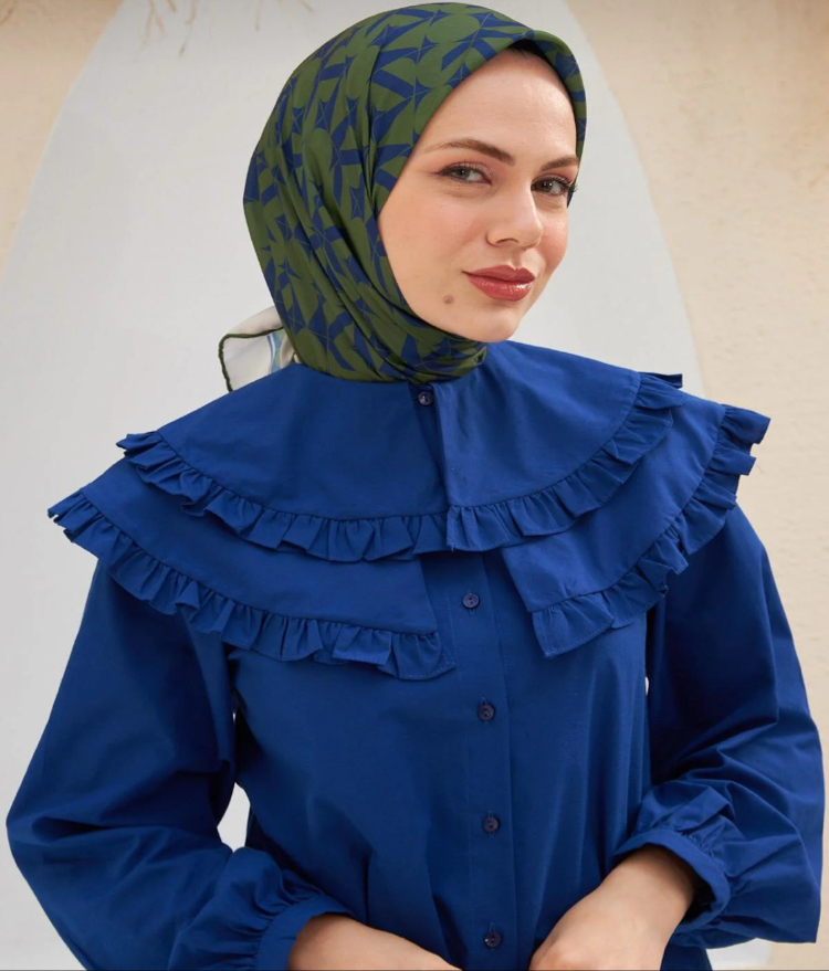 İpekhan Eva Desen Eşarp Yeşil 