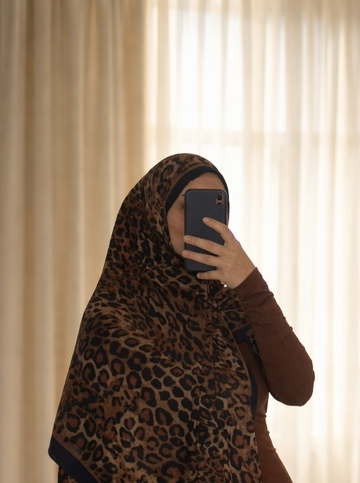 Bursa İpeği Leopar Desen Şal 