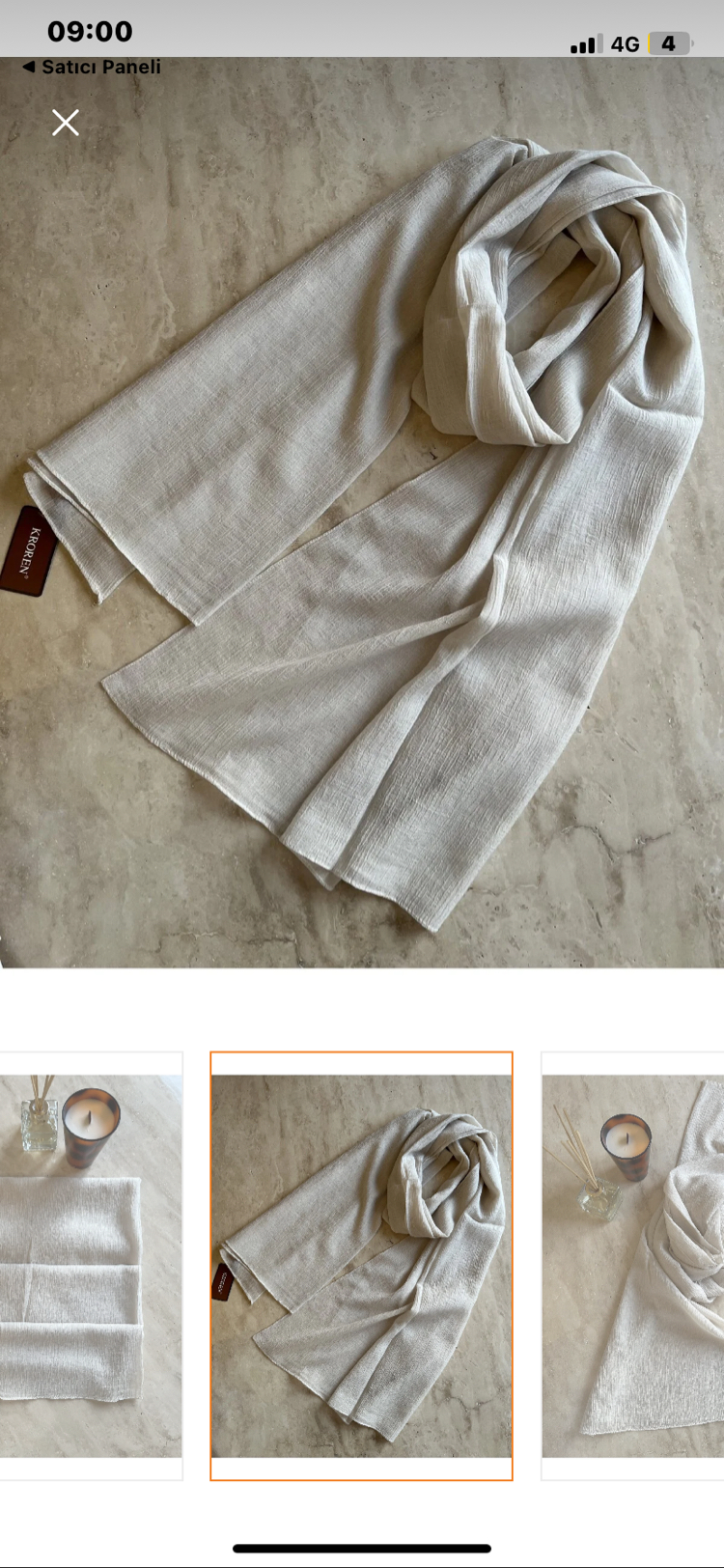 Kroren Daisy Düz Model Şal