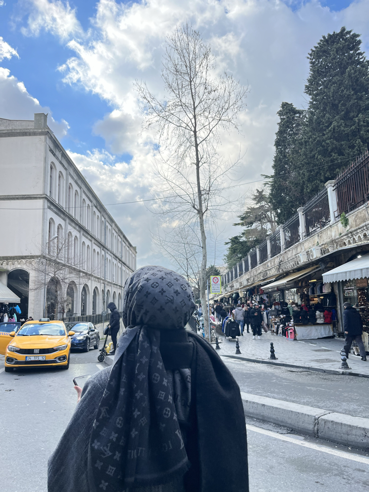 LV Siyah Gri Şal