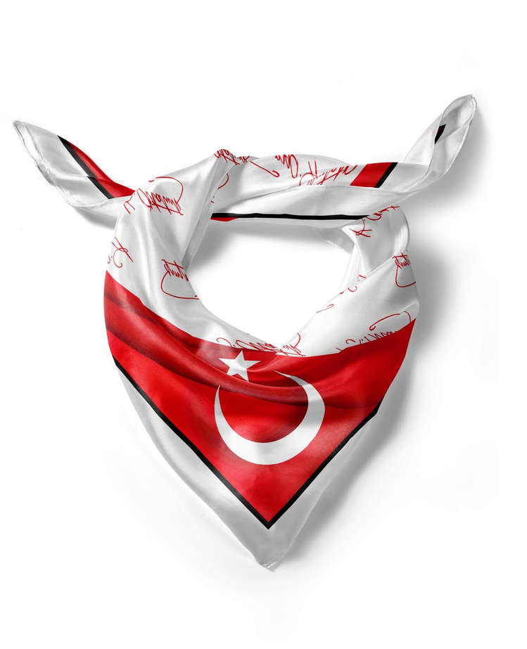 Türk Bayrağı /Atatürk İmzalı Fular