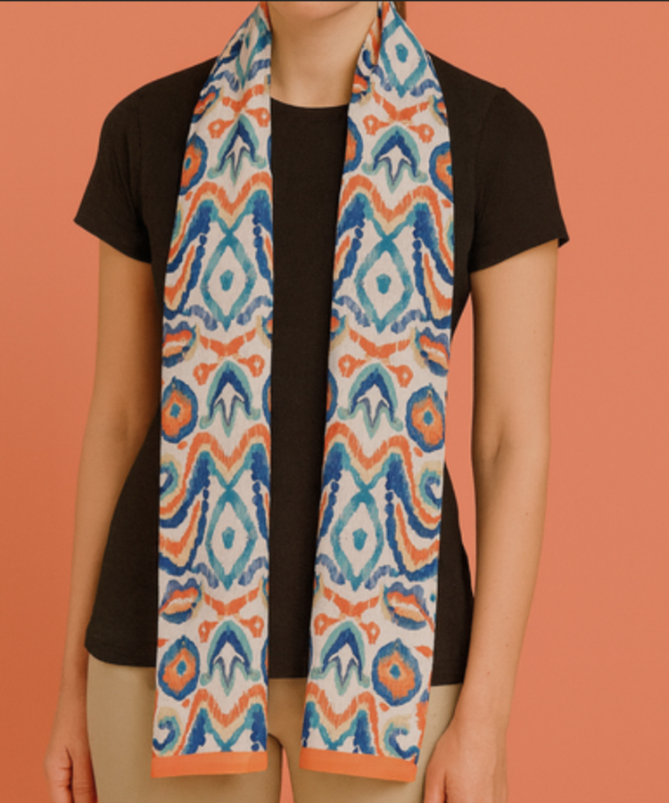 Orange Boho Fular