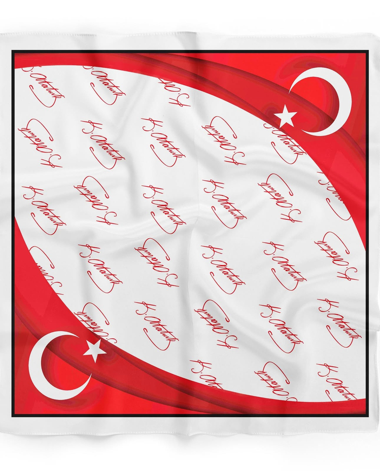 Türk Bayrağı /Atatürk İmzalı Fular