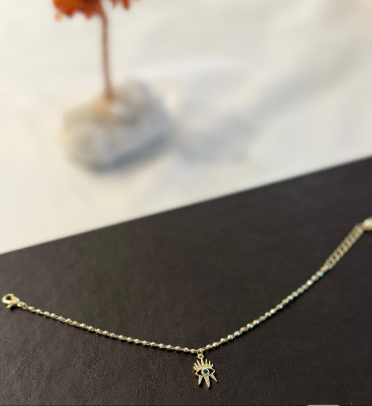 Minimal Yeşil Göz Bileklik