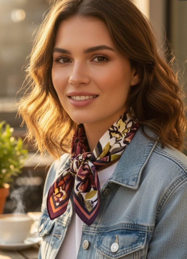 Çiçek Desen Fular