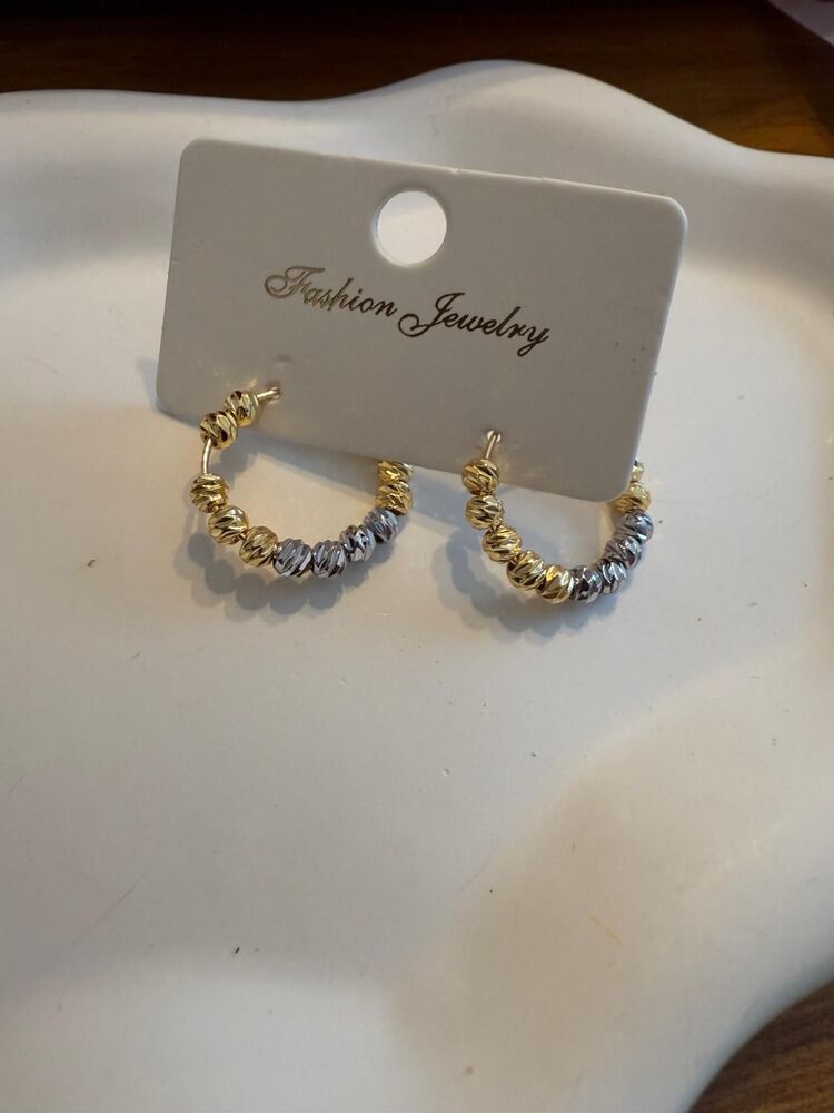Dorika Gold/Gümüş Halka Küpe