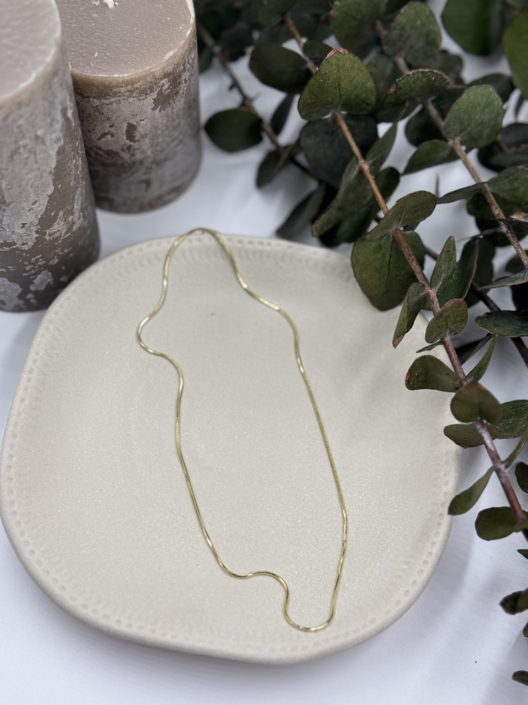 Minimal Yılan Zincir Kolye Gold