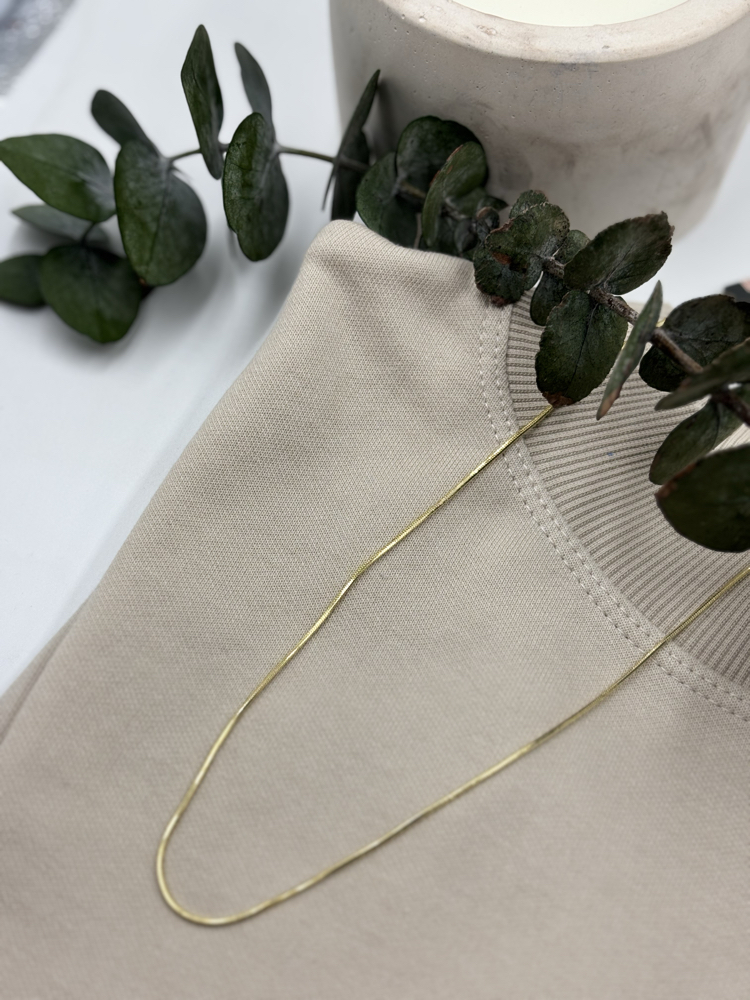 Minimal Yılan Zincir Kolye Gold