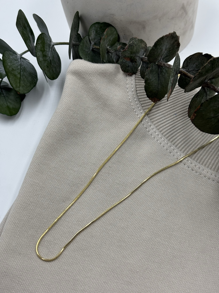 Minimal Yılan Zincir Kolye Gold