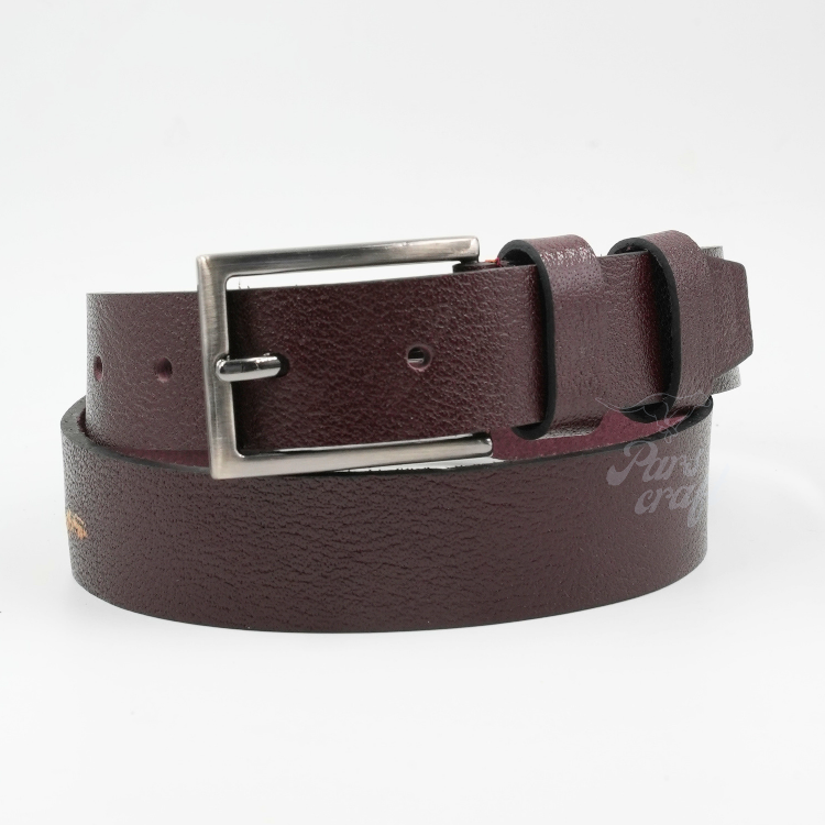 Çocuk Kemeri %100 Hakiki Deri 3 cm Bordo Yumuşak Kopma Kırılma Olmaz