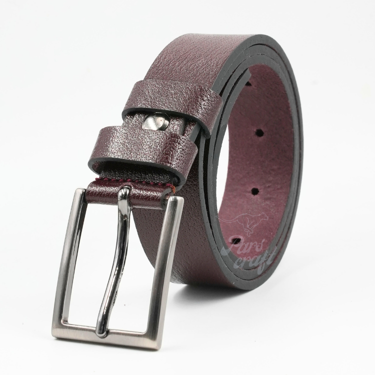 Çocuk Kemeri %100 Hakiki Deri 3 cm Bordo Yumuşak Kopma Kırılma Olmaz