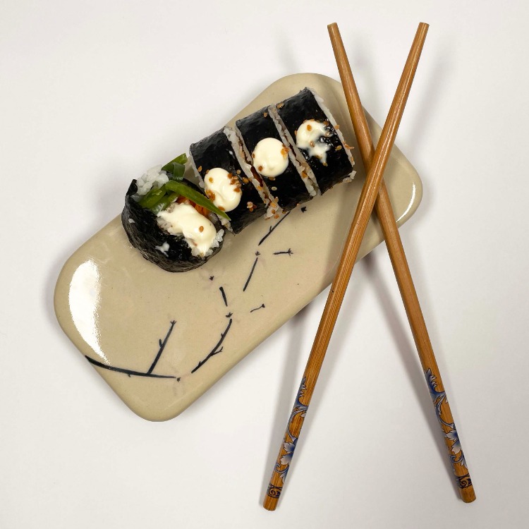 Dallar Desenli Sushi Tabağı