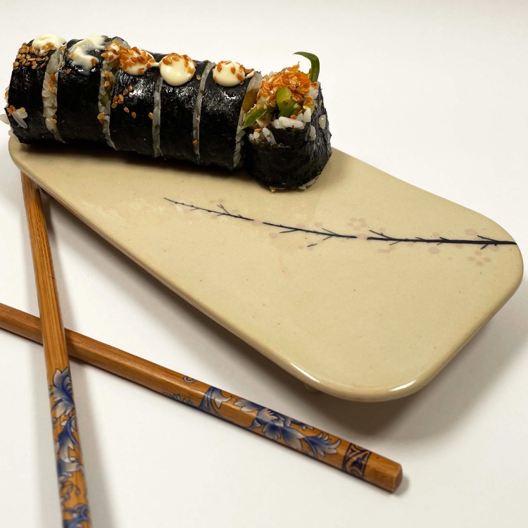 Dal Desenli Sushi Tabağı