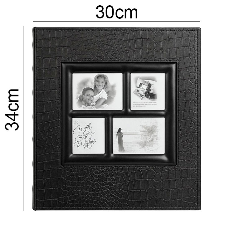*2089* 500'lük Deri Siyah Fotoğraf Albümü - 10x15cm | QR EKLE