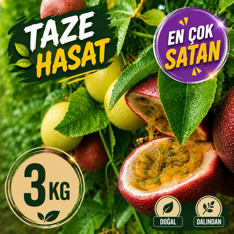 3 KİLOGRAM - Passiflora Çarkıfelek Meyvesi