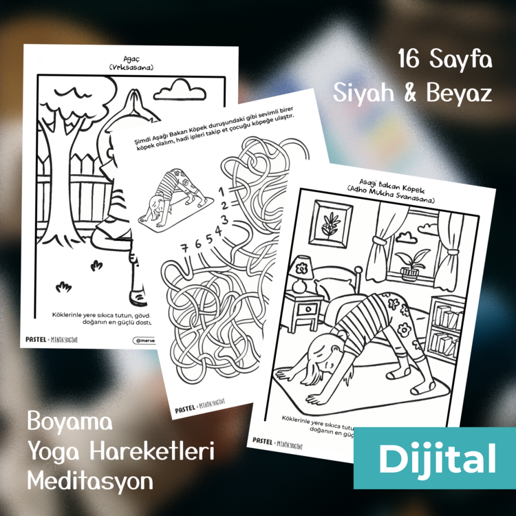 Dijital / Pastel x Minik Yogini / Yoga - Boyama Dergisi Sayı 1