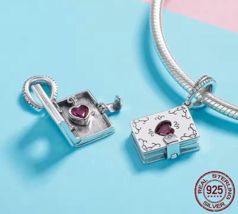 Kalpli Açılabilir Charm 925 Ayar Gümüş