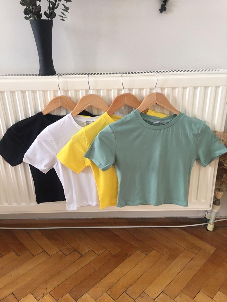 Yarım kollu croptop