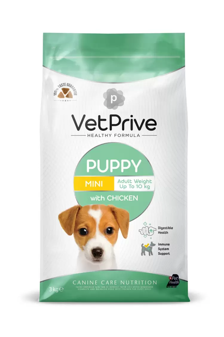 VetPrive Vet Prive Mini ve Küçük Irk Yavru Köpek Maması Tavuklu 3 Kg
