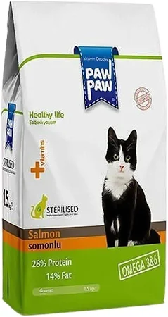 Paw Paw Kısır Somonlu Kedi Maması 15 Kg