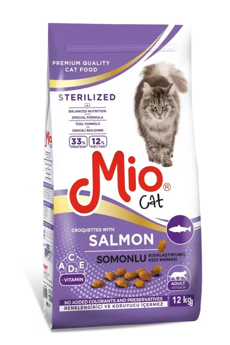 Mio Kısır Somonlu Kedi Maması 12KG