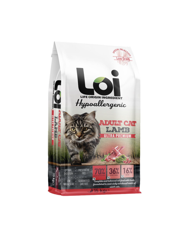 Loi Yetişkin Kuzu Etli Kedi Maması 15KG