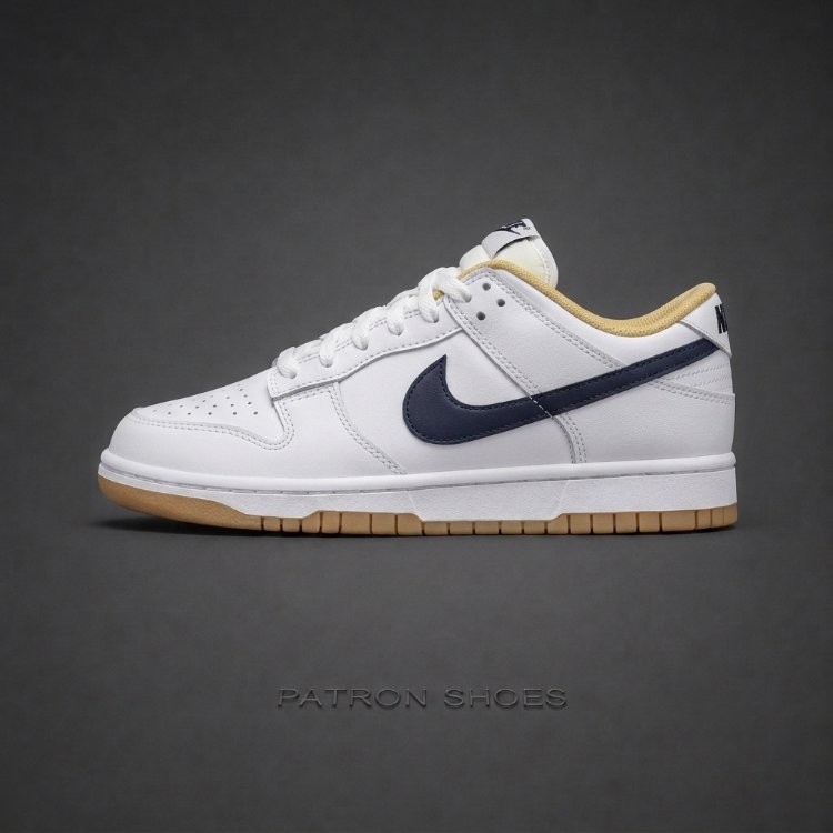Nike Dunk Low White Navy Gum